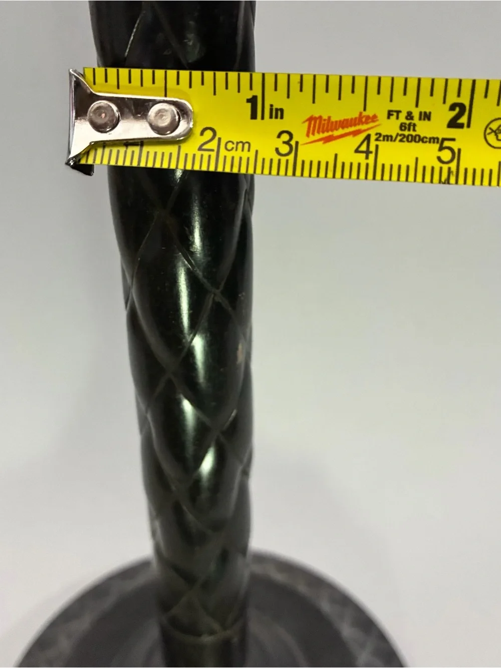 Decorative Metal Dark Bronze Palm Pillar Candle Holder